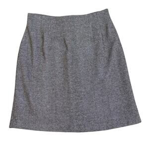 Vintage J.G Hook Size 14 Made in the uSA Wool Blend Herringbone Pencil Skirt